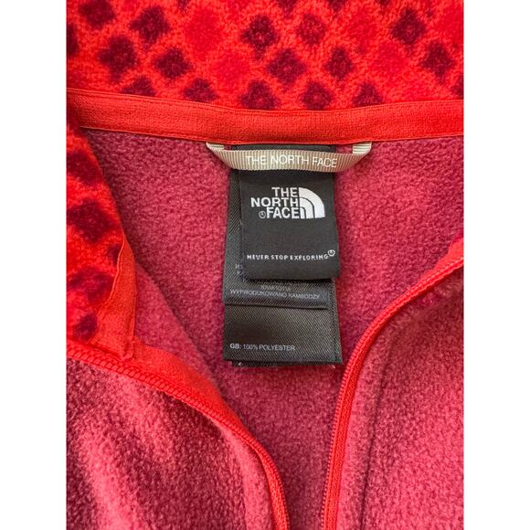 THE NORTH FACE WOMENS FLEECE, Size Small, Super Soft!! Coral/Red color. 1/4 zip - Picture 8 of 9
